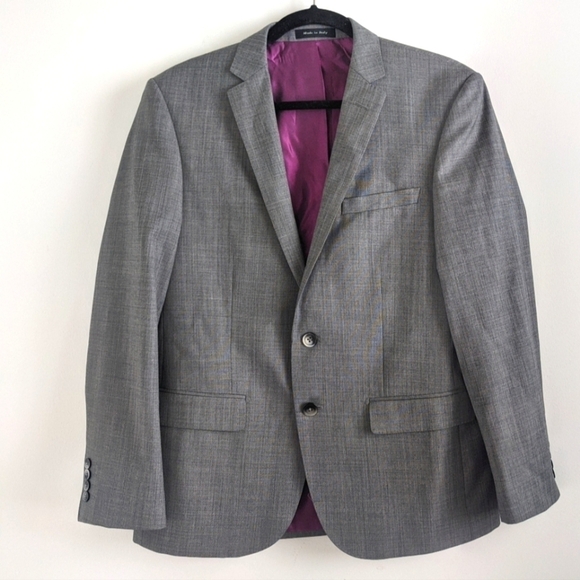 TIGLIO Luxe Slim Fit Grey Wool Blazer 40S - Picture 1 of 8